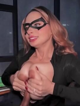 Brandy Renee BG Black Cat Blowjob Spiderman Video